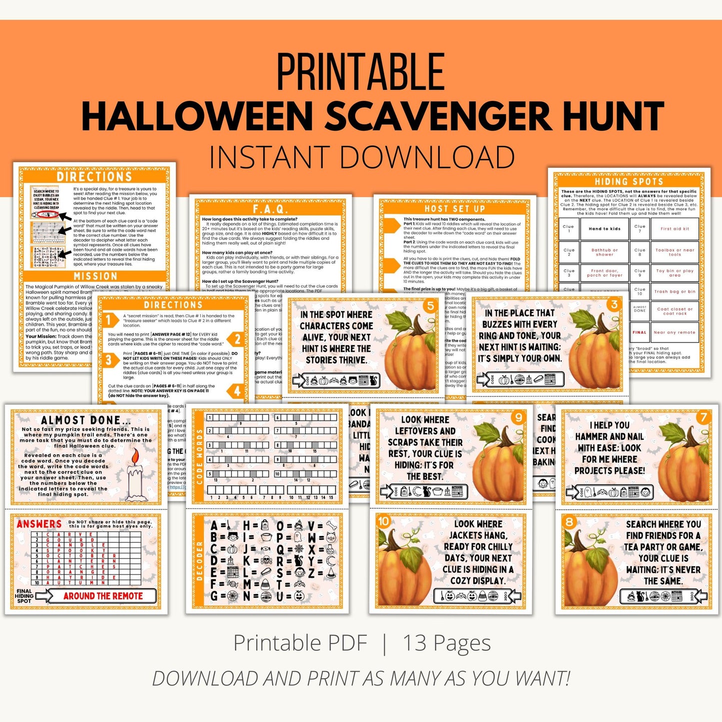 Halloween Scavenger Hunt