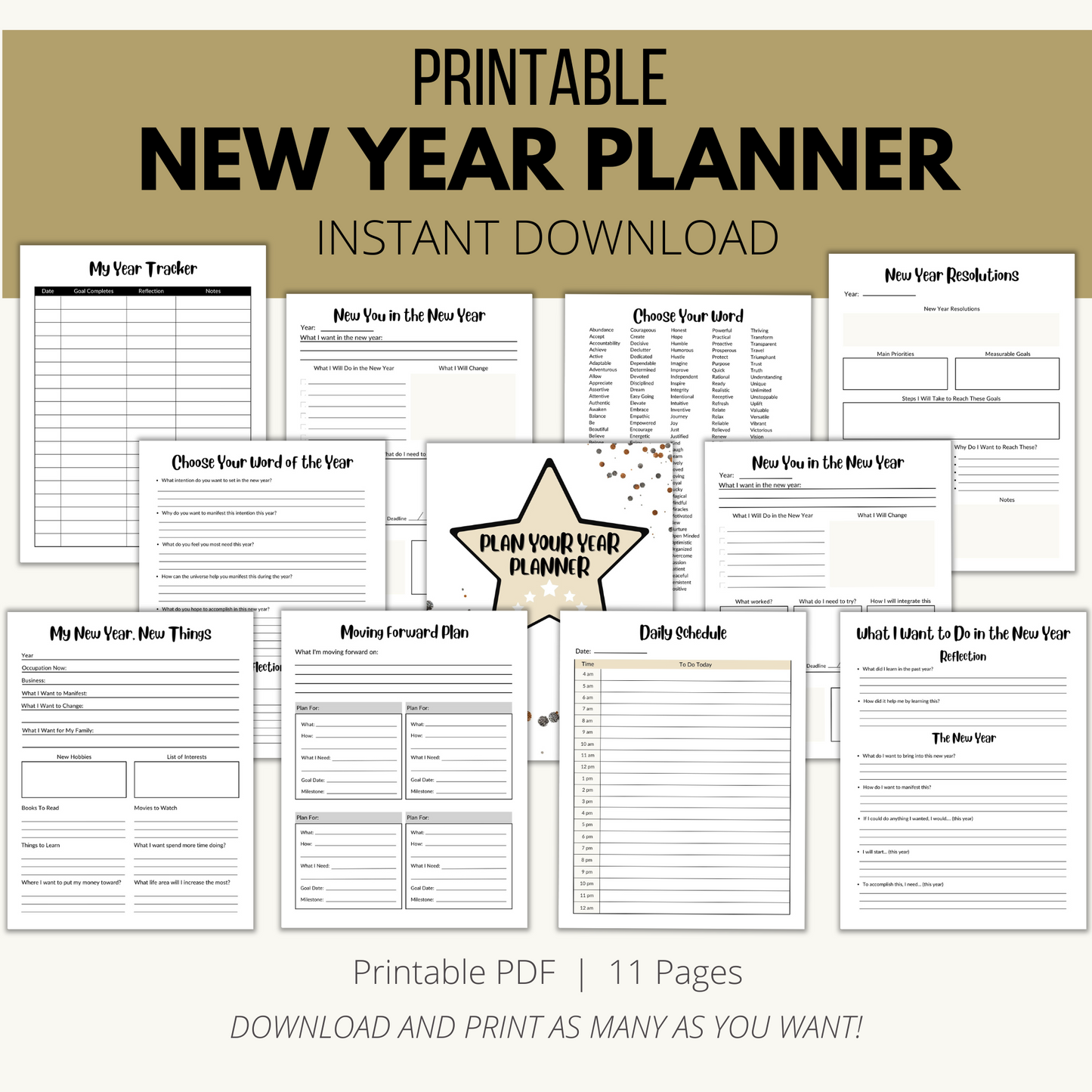 Printable New Year Planner