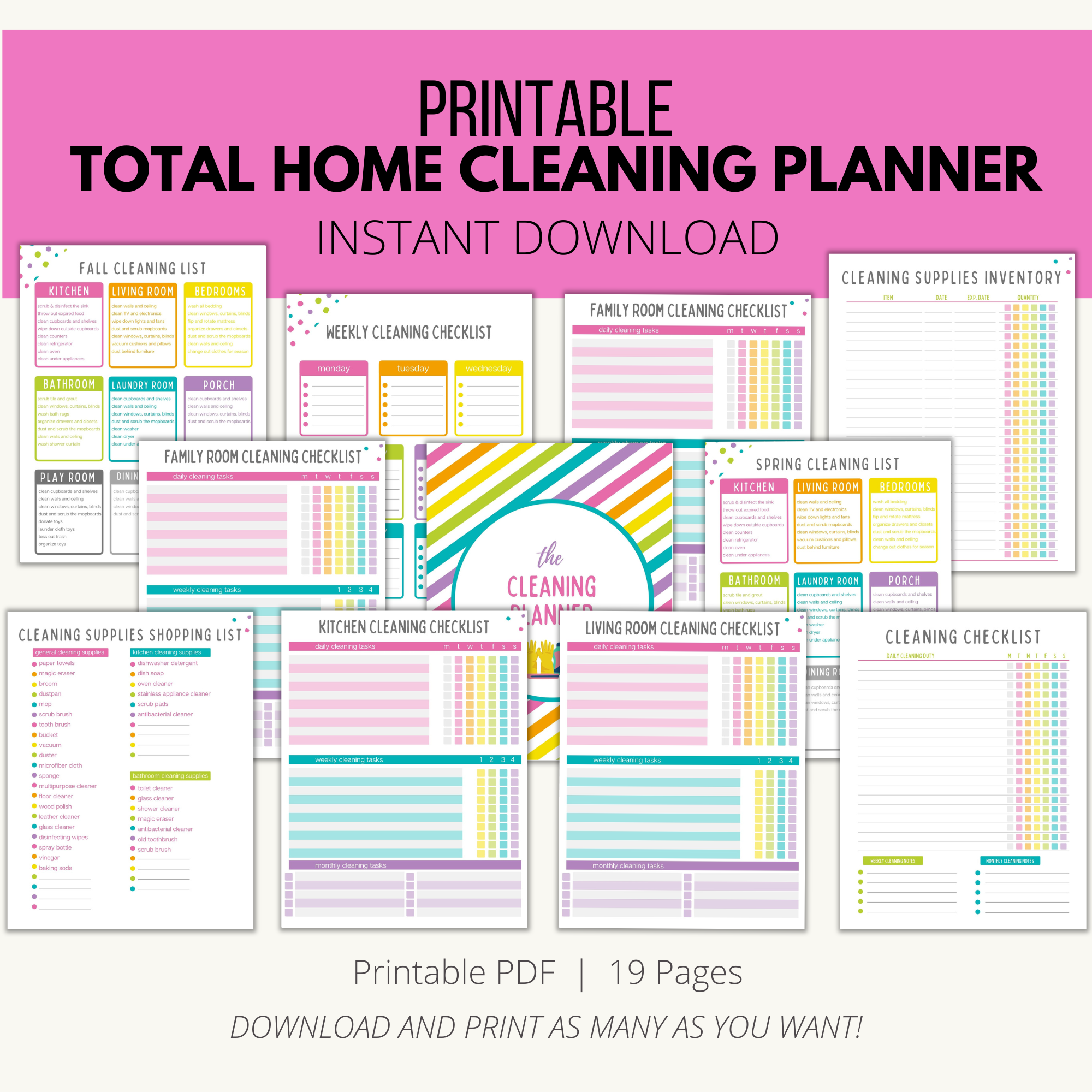 Printable Cleaning Supplies Checklist