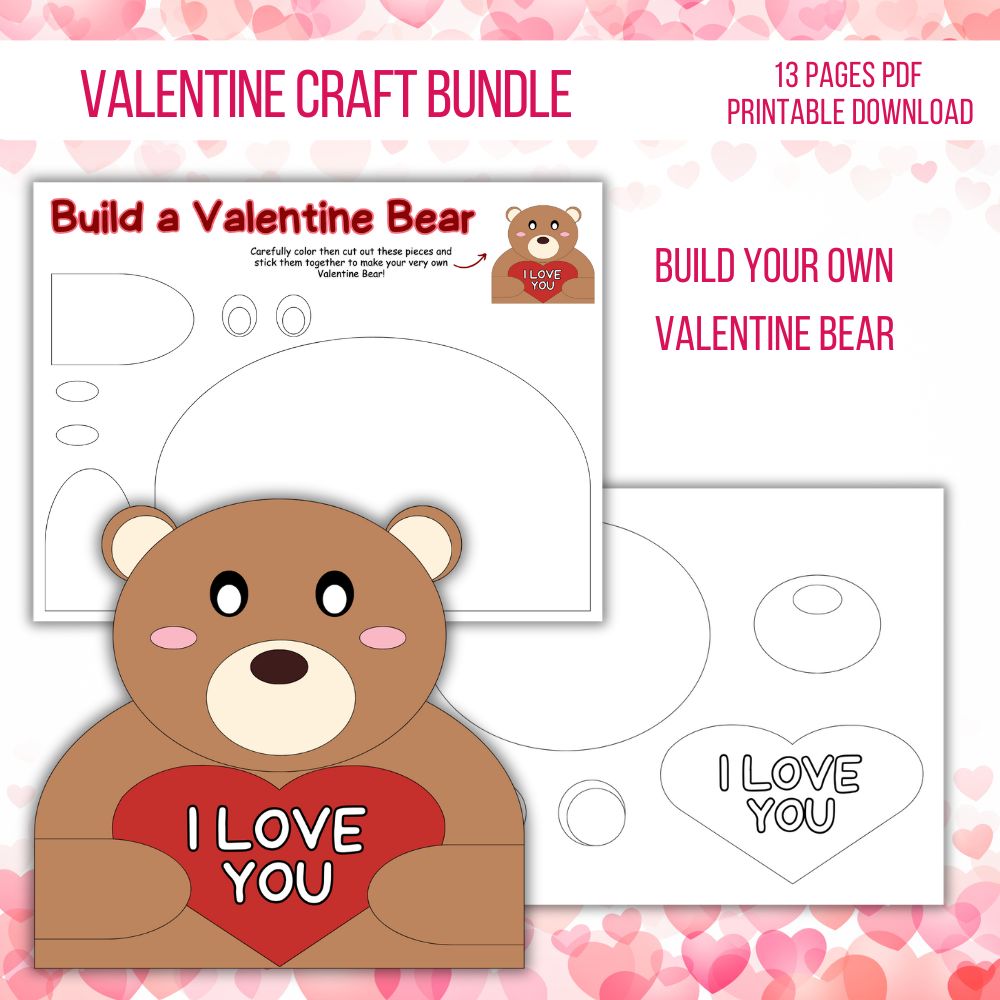 Valentine Craft Bundle - Build Your Own Valentine Bear