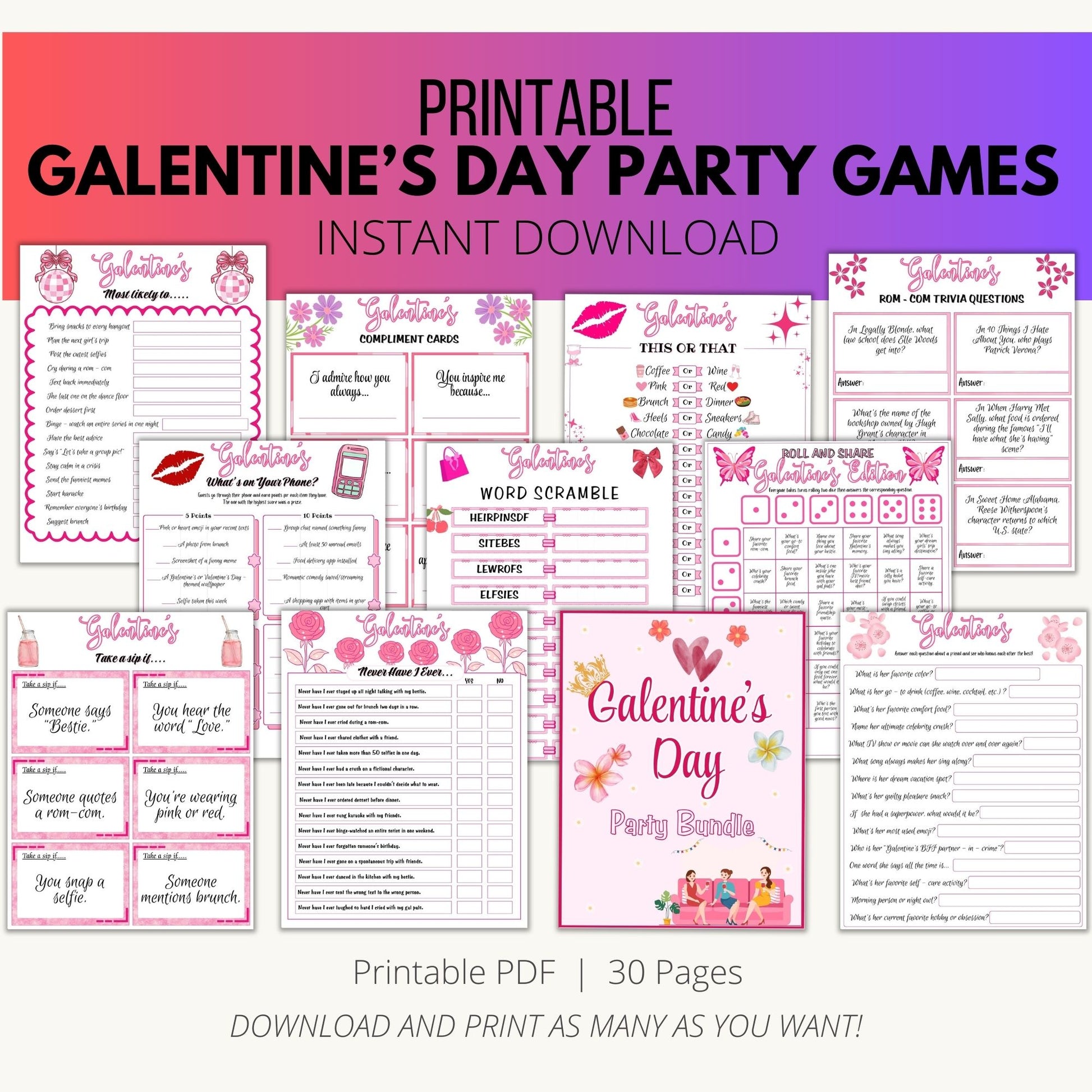 Galentine's Day Party Games 