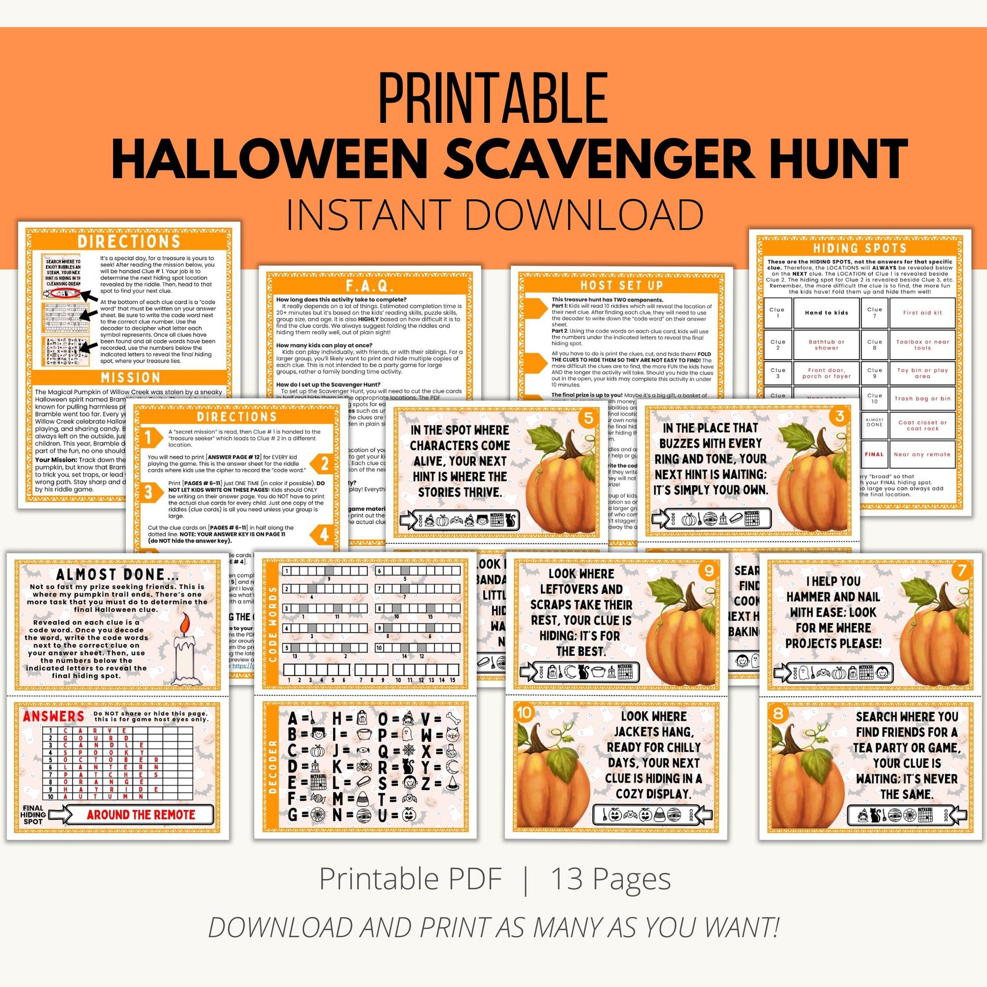 Halloween Scavenger Hunt