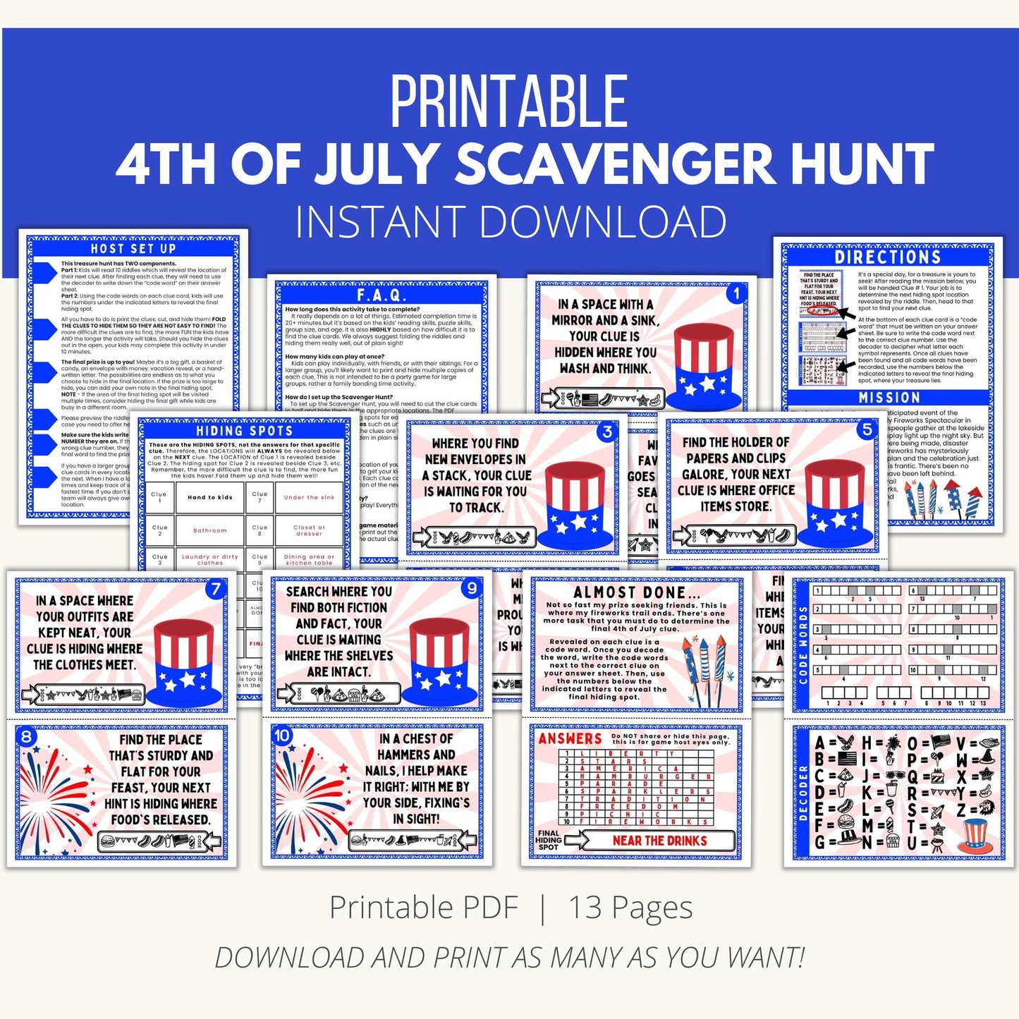 4th of July Scavenger Hunt