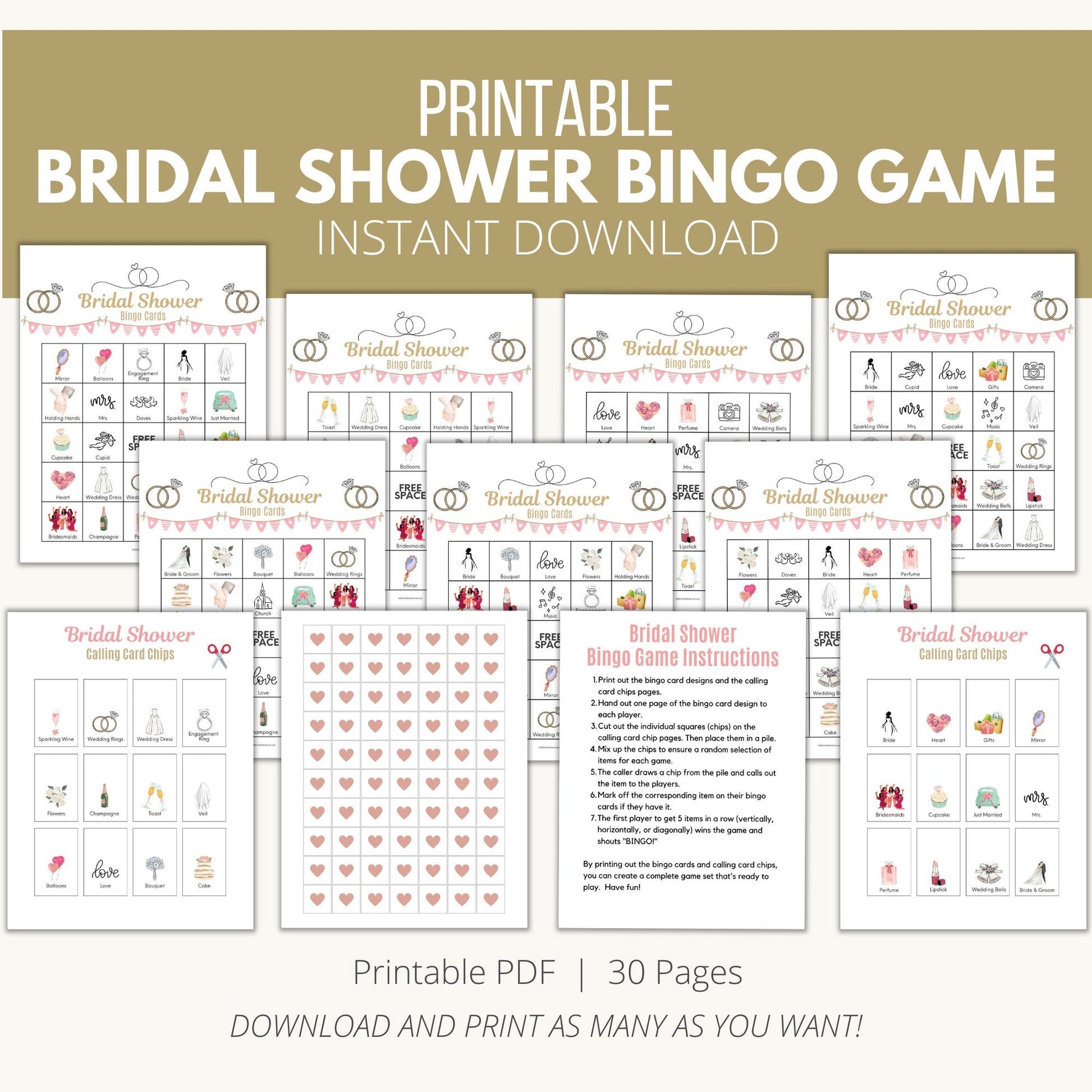 Bridal Shower Bingo Game