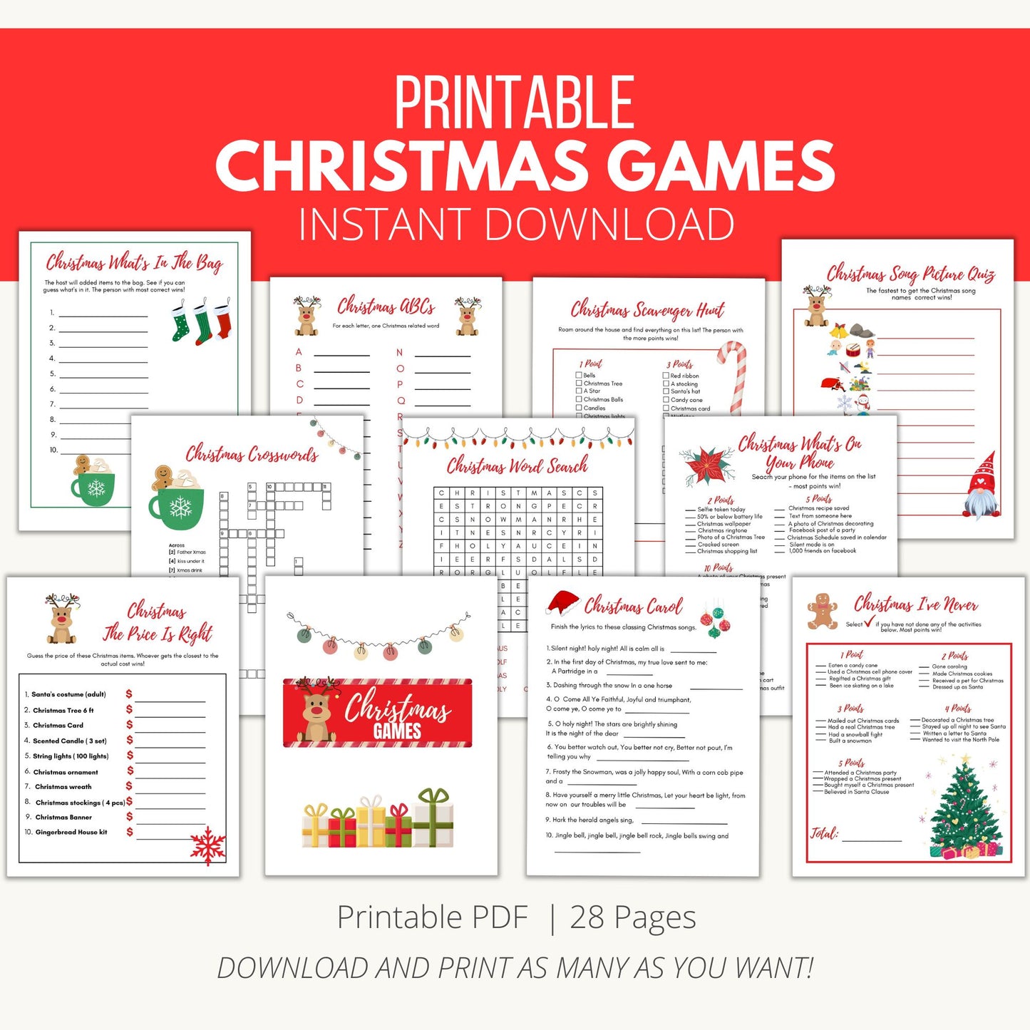Printable Christmas Games