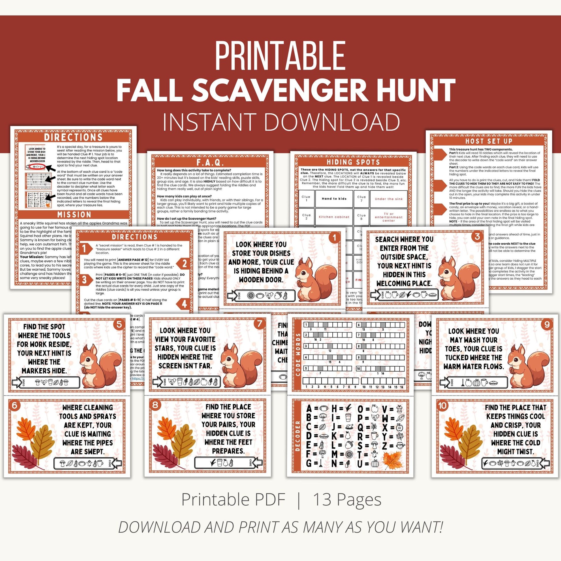 Fall Scavenger Hunt