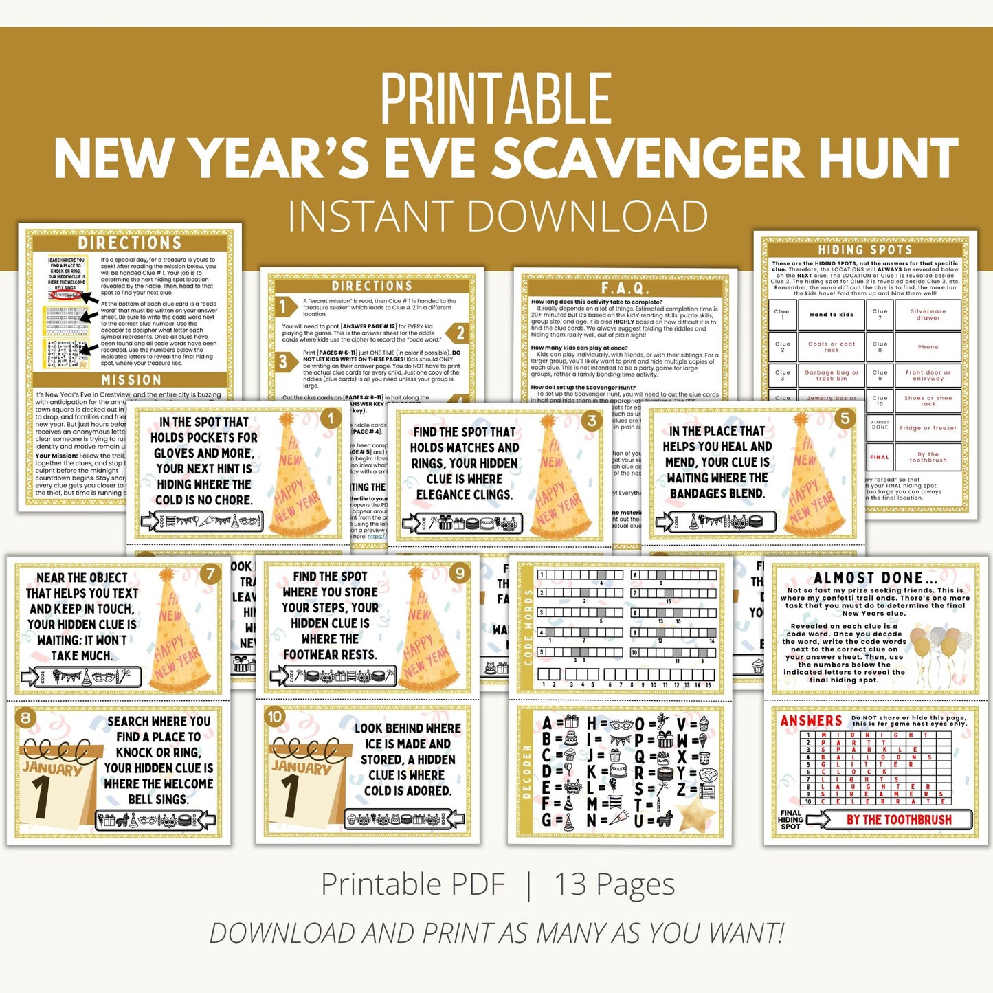 New Year's Eve Scavenger Hunt