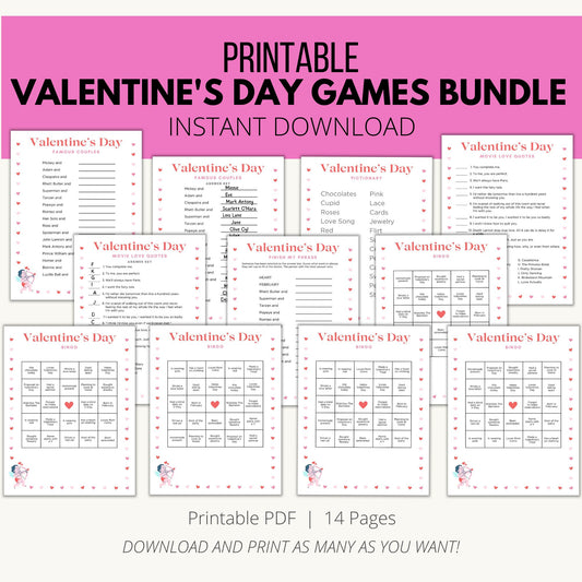 Printable Valentine's Day Games Bundle