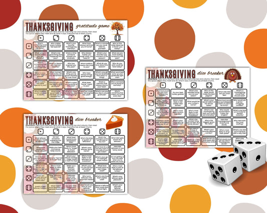 Thanksgiving Dice Games