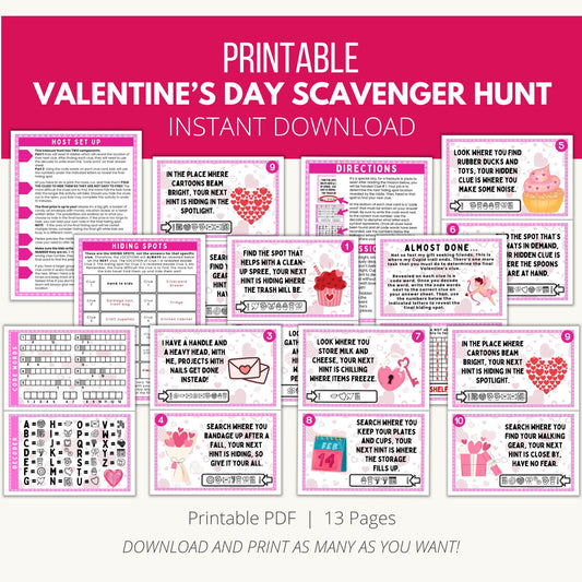 Valentines Day Scavenger Hunt for Kids