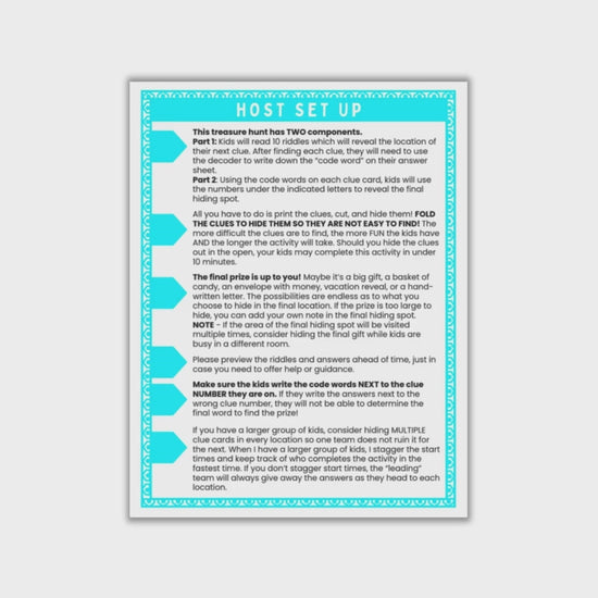Printable Spring Treasure Hunt Video