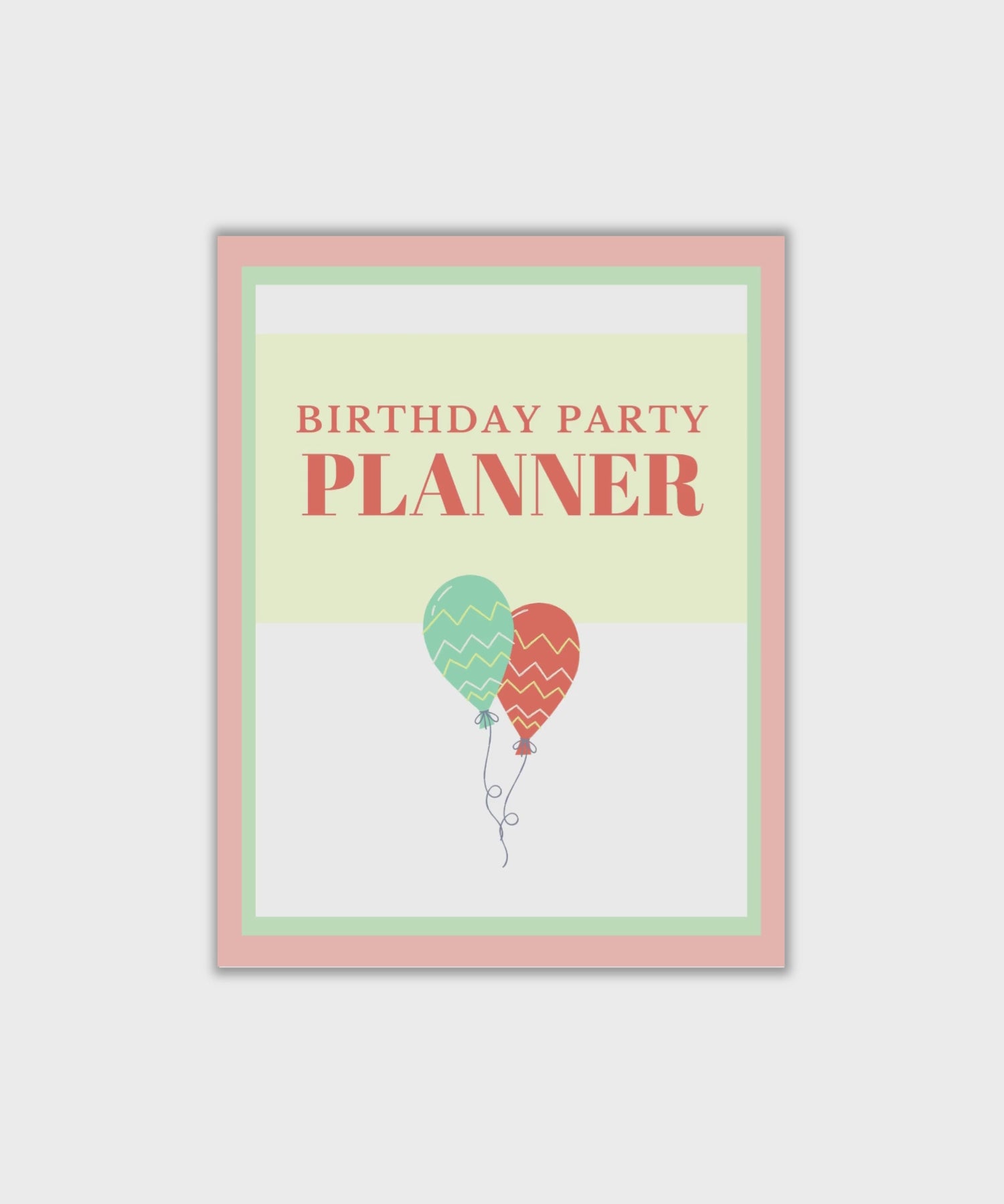 Printable Birthday Party Planner Video