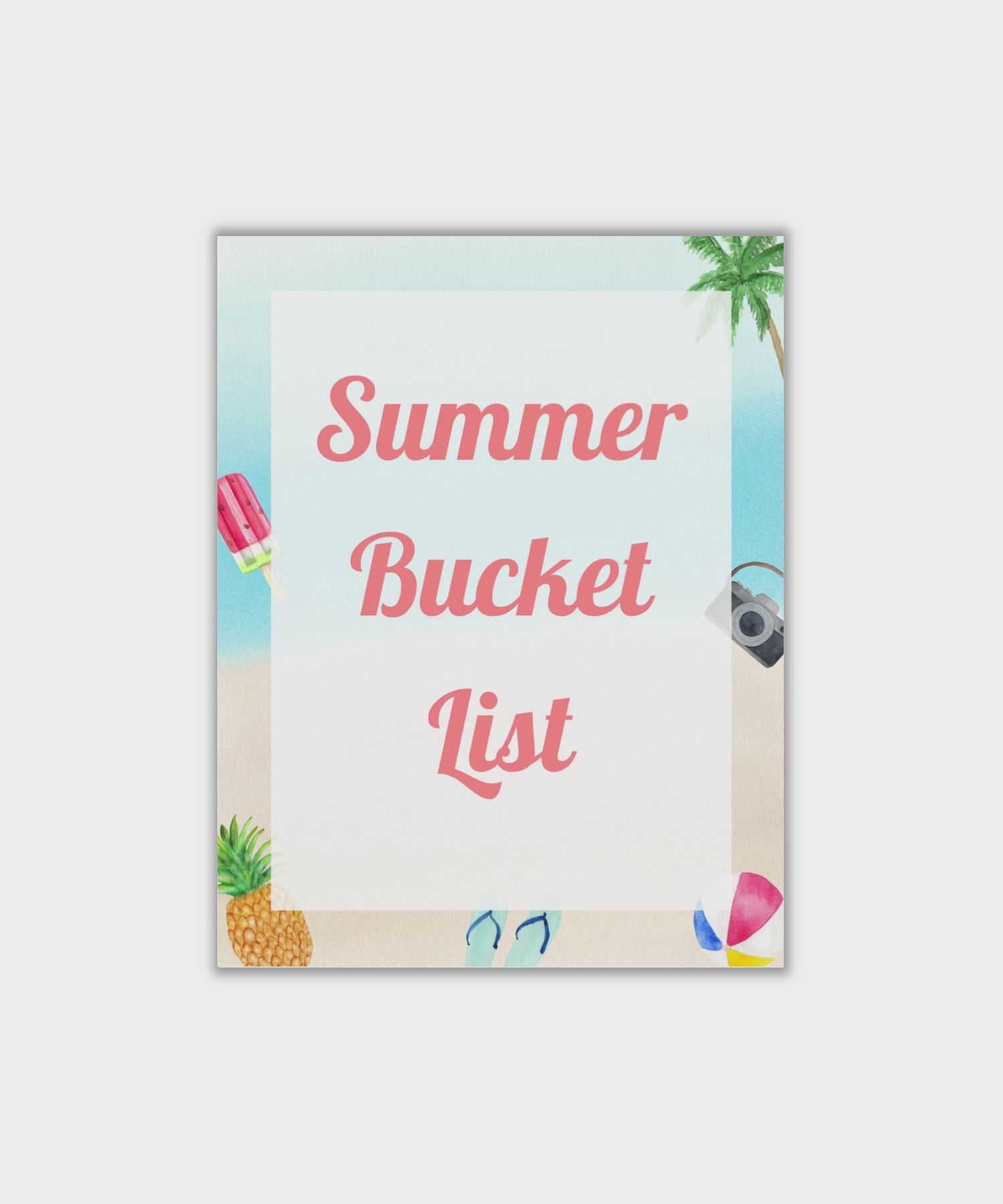 Summer Bucket List Planner Video
