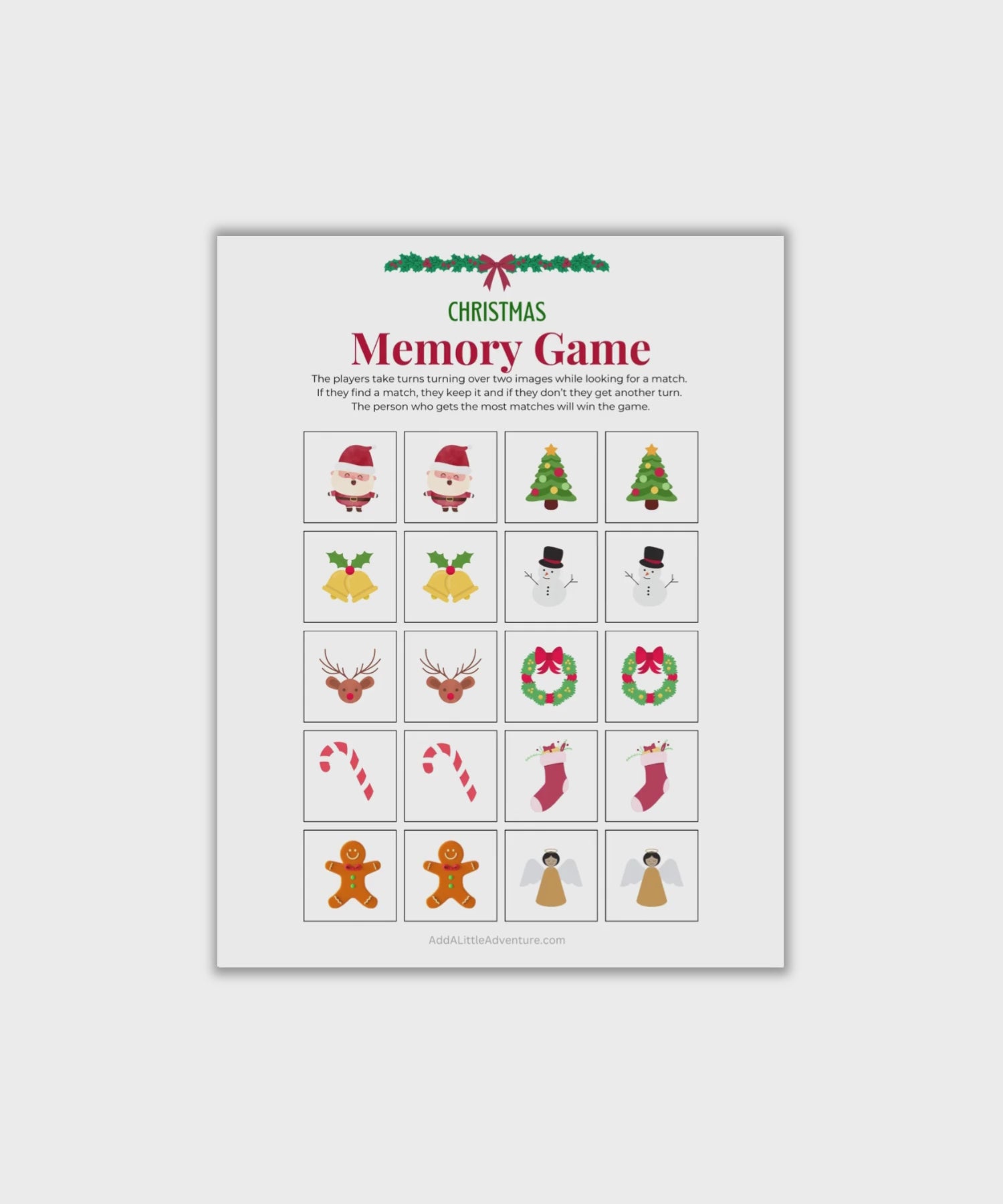 Printable Christmas Games Video