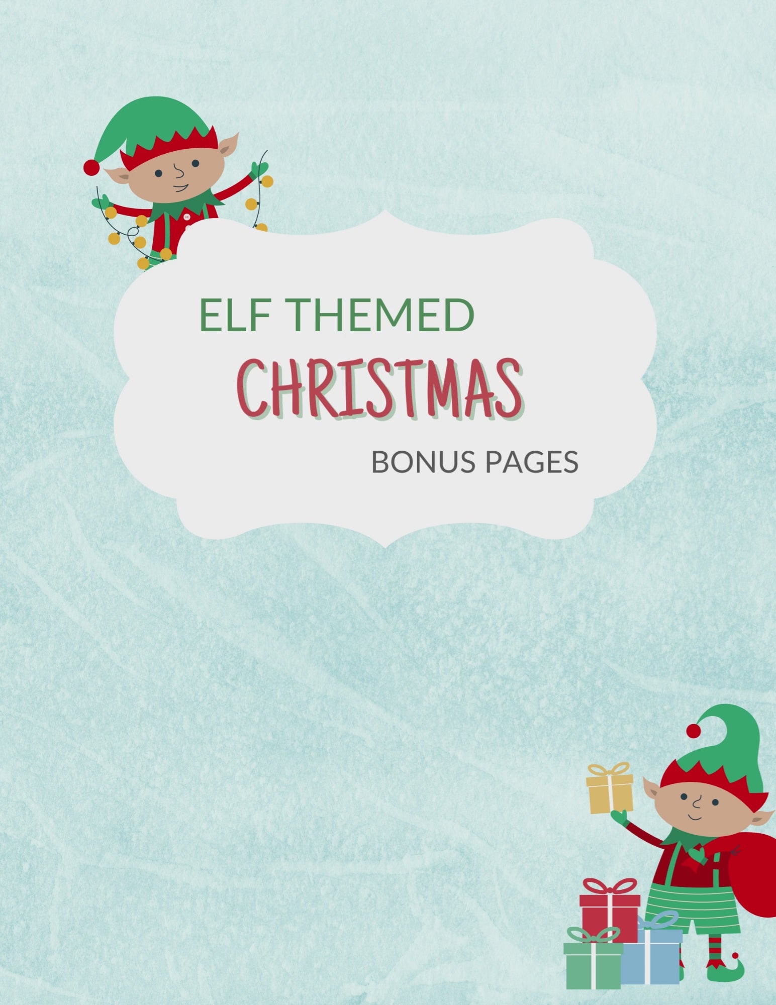 Elf Themed Printable Bonus Pages Video