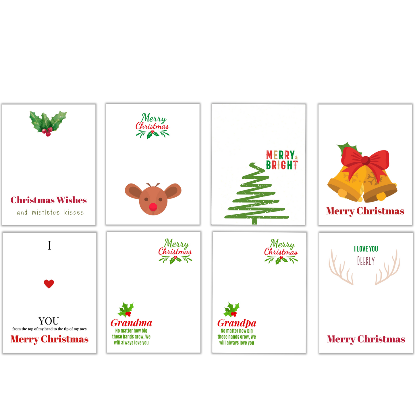 Christmas Handprint and Footprint Art Blank Pages