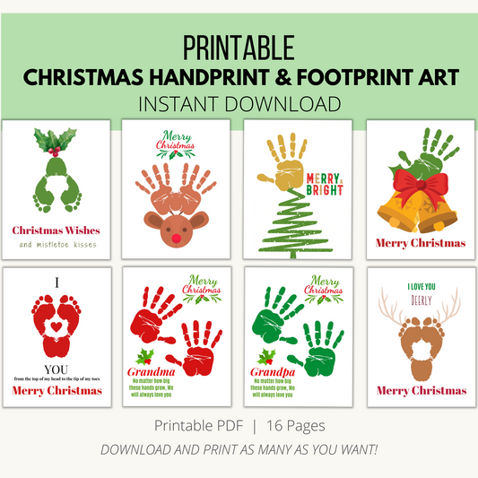 Christmas Handprint & Footprint Art