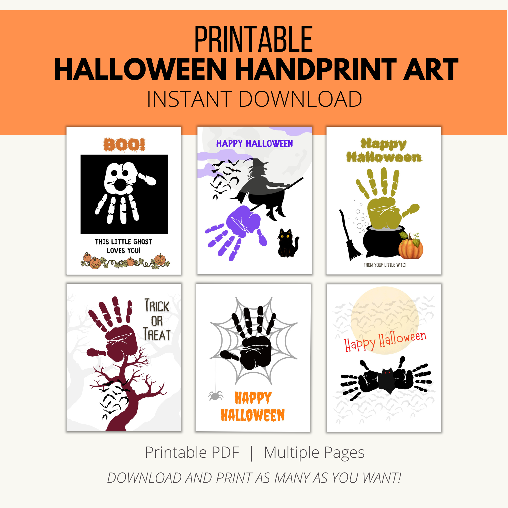 Halloween Handprint Art Printable Add A Little Adventure Halloween Handprint Art Printable Add A Little Adventure