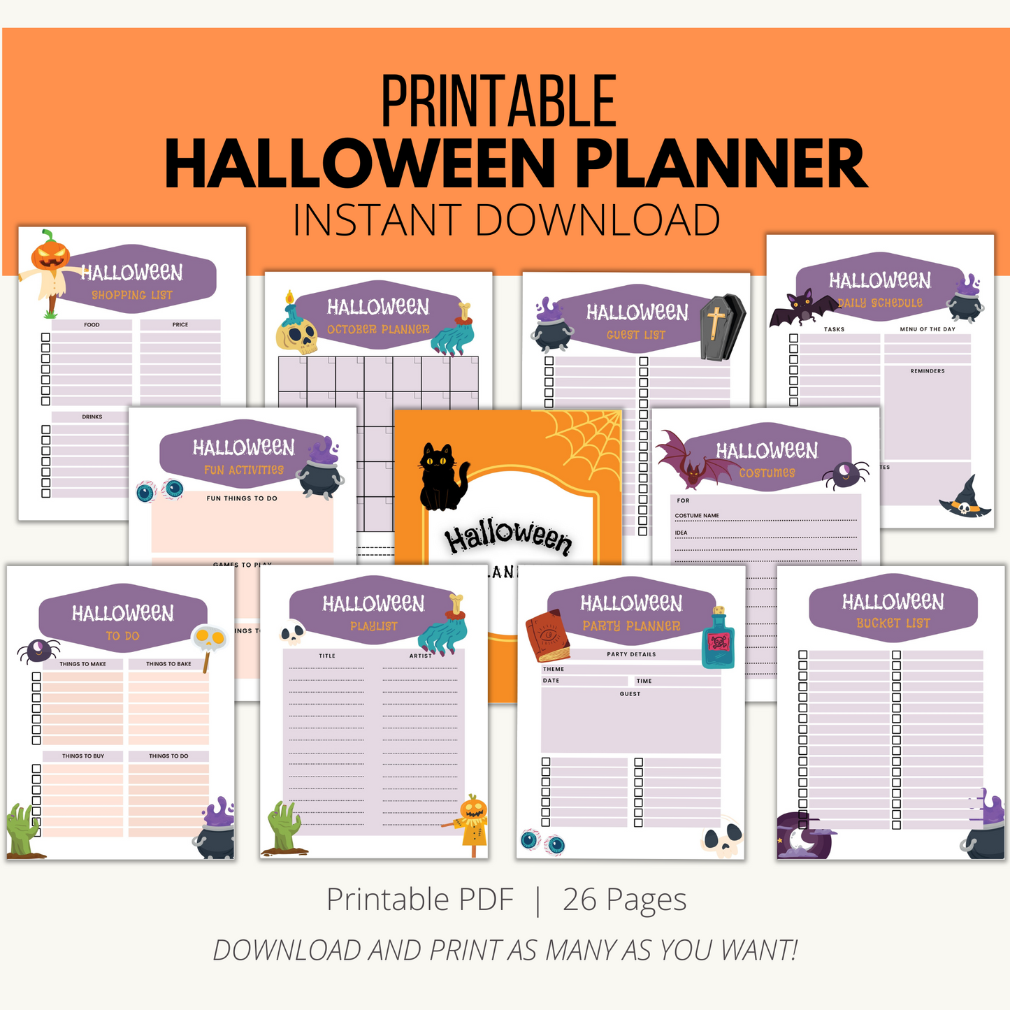 Printable Halloween Planner