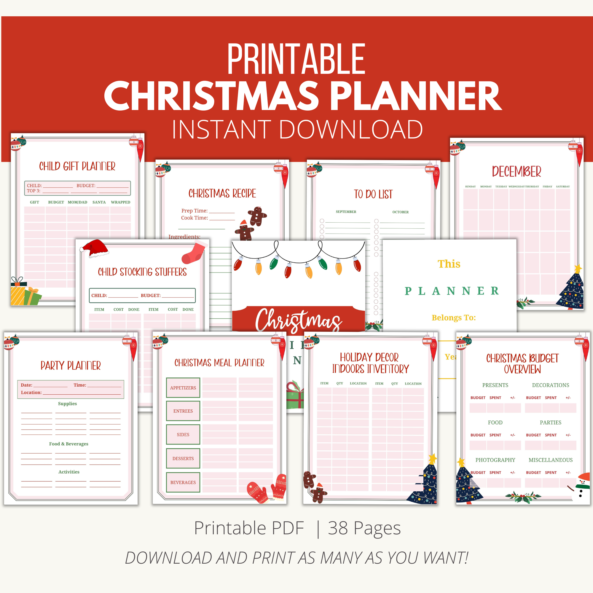 Printables for Holidays & Occasions and to Keep You Organized – Add A ...