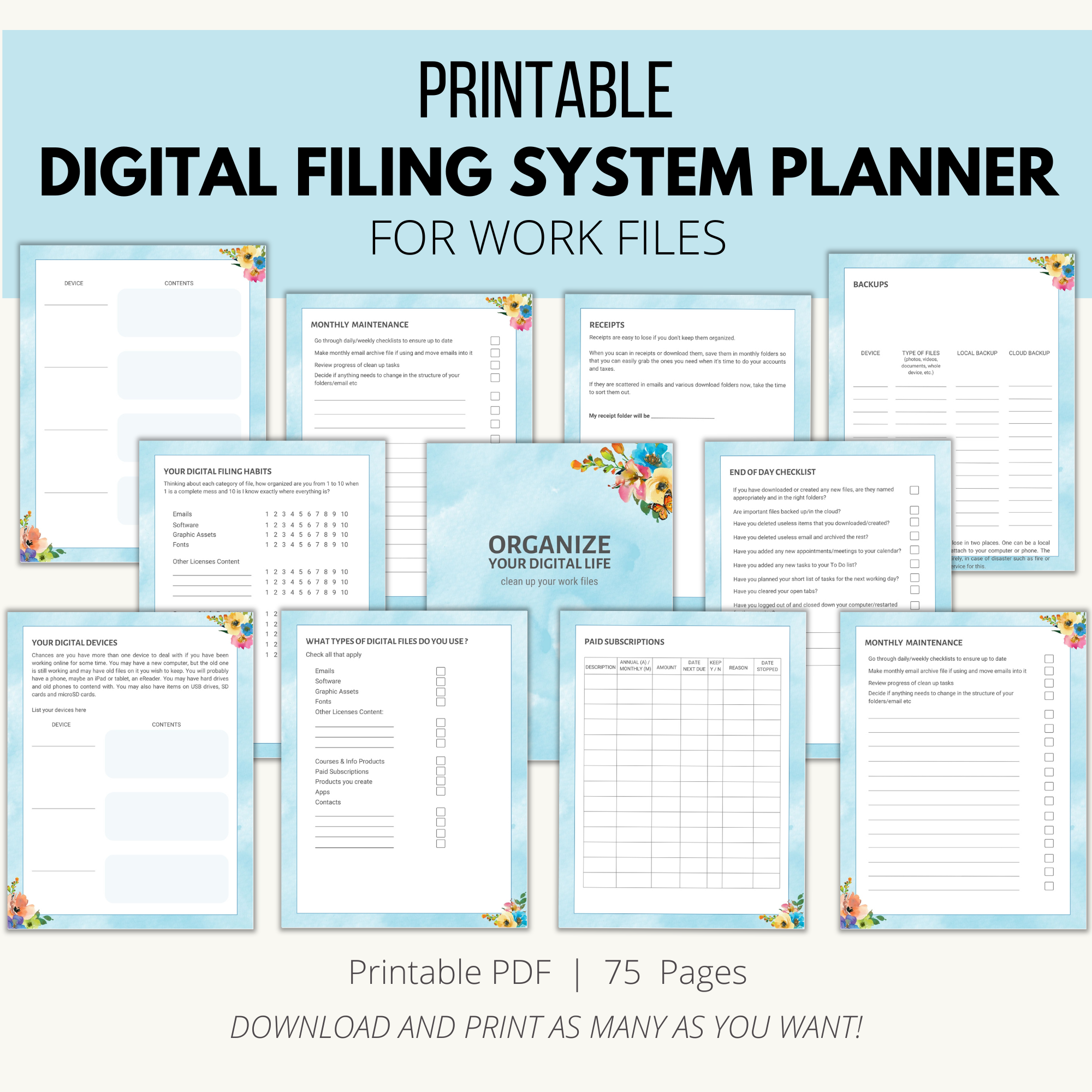 Work Files Examples Digital Filing System Planner - Work Files – Add A Little Adventure