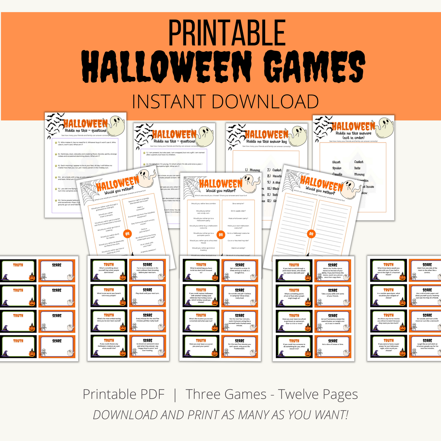 Printable Halloween Games