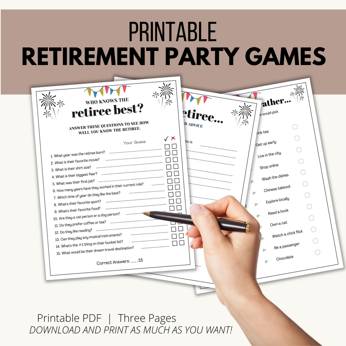 Retirement Party Games – Add A Little Adventure