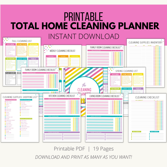 Printable Total Home Cleaning Planner