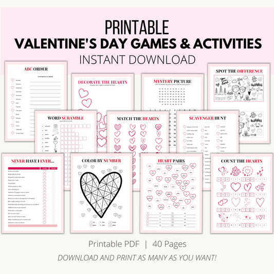 Printable Valentine's Day Games & Activities