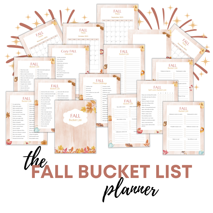 Fall Bucket List Planner
