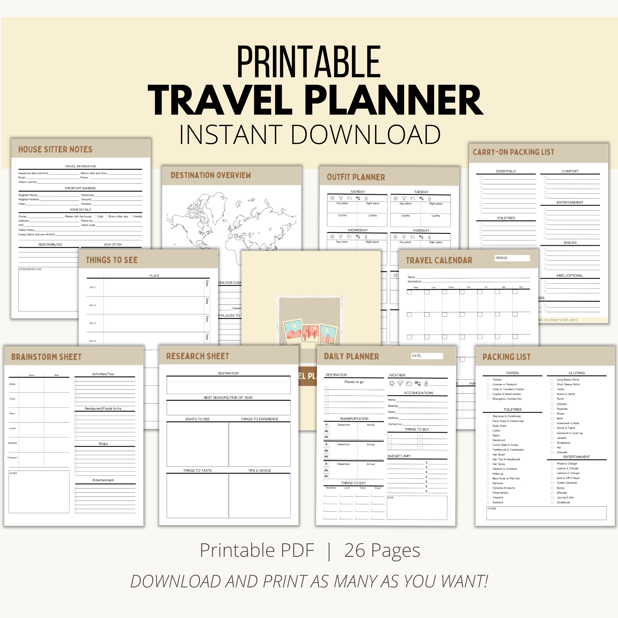 Travel Planner Printable – Add A Little Adventure