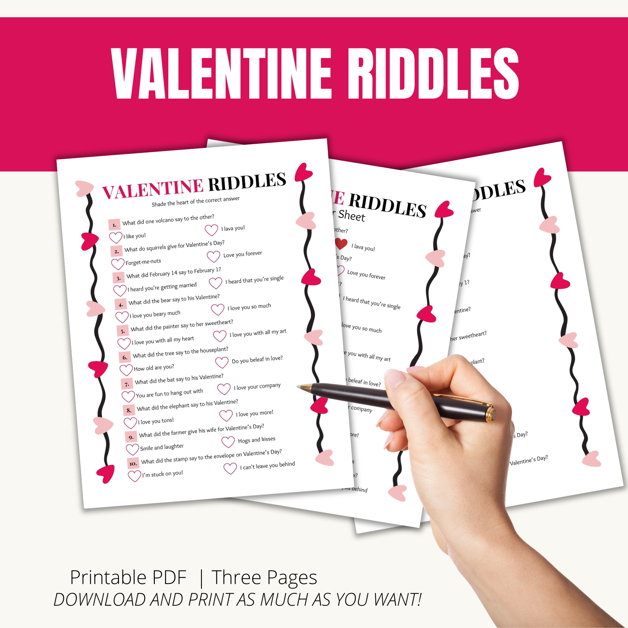 Valatine Riddles Valentine Riddles – Add A Little Adventure
